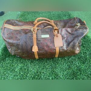 VTG ESCADA Coated Canvas Large Travel Duffle Bag